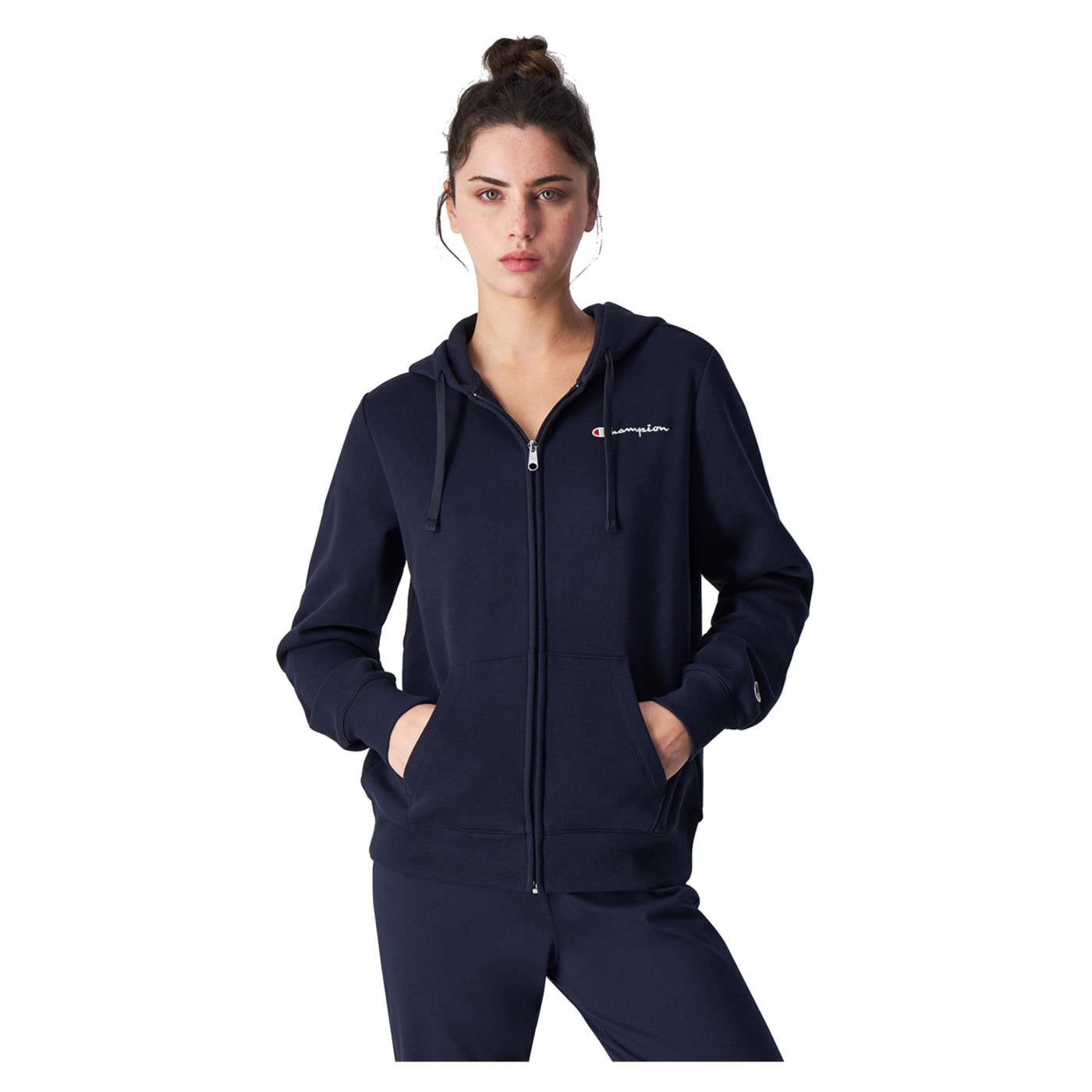 CHAMPION W HOODED FZ SWEATSHIRT