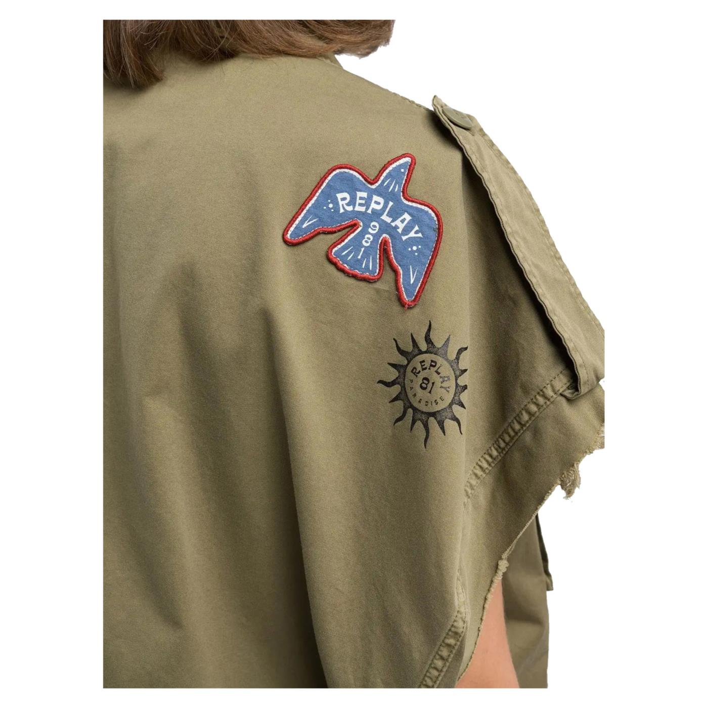 REPLAY CAMICIA TWILL COULISSE