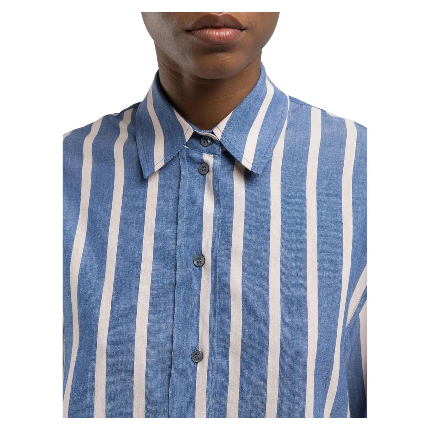 REPLAY CAMICIA RELAXED FIT RIGHE