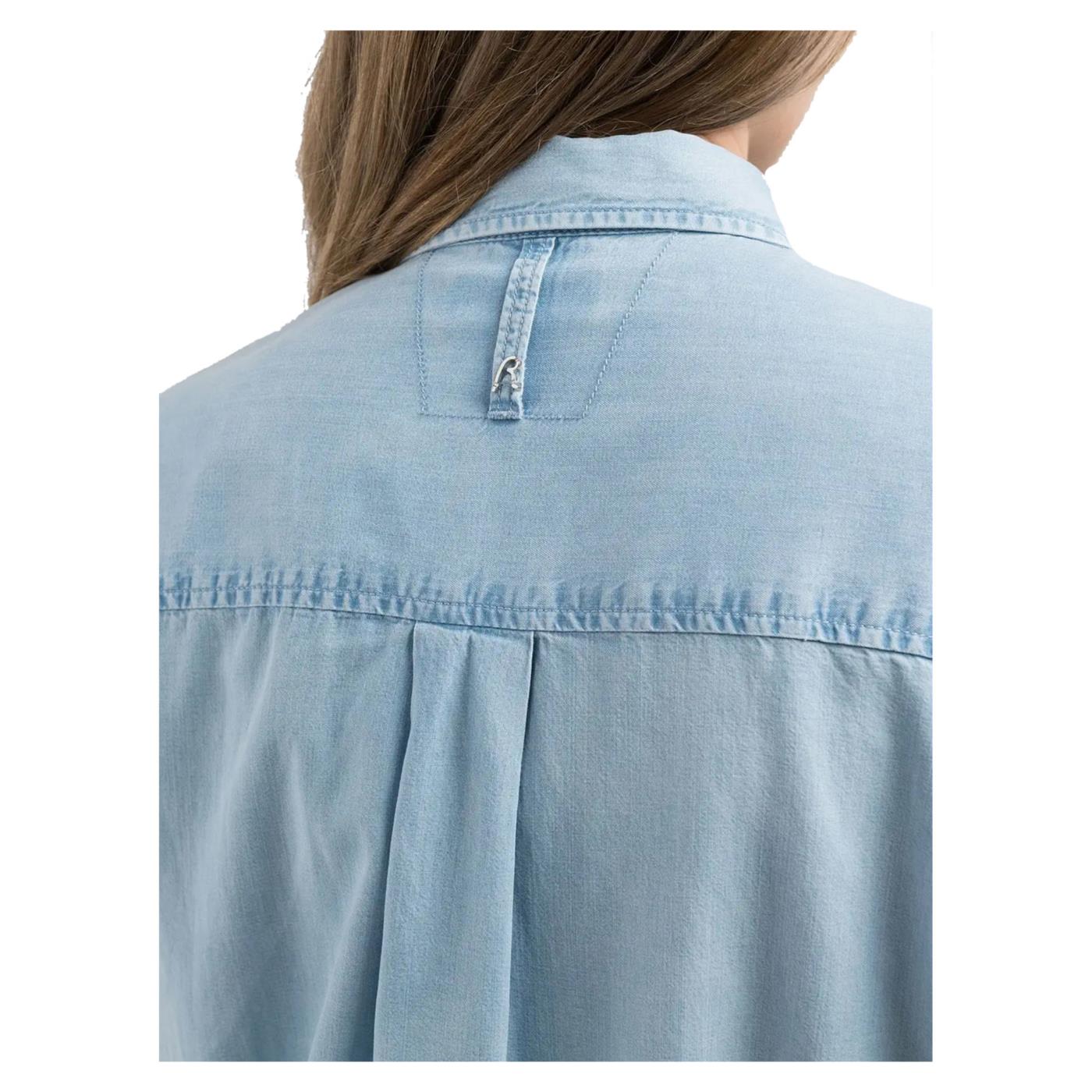 REPLAY CAMICIA SMANICATA DENIM
