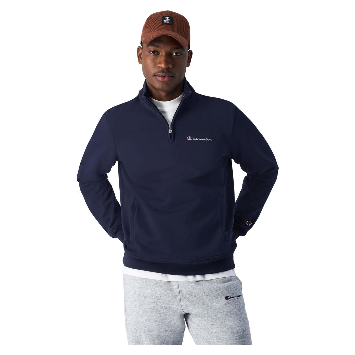 CHAMPION HALF ZIP SWEATSHIRT