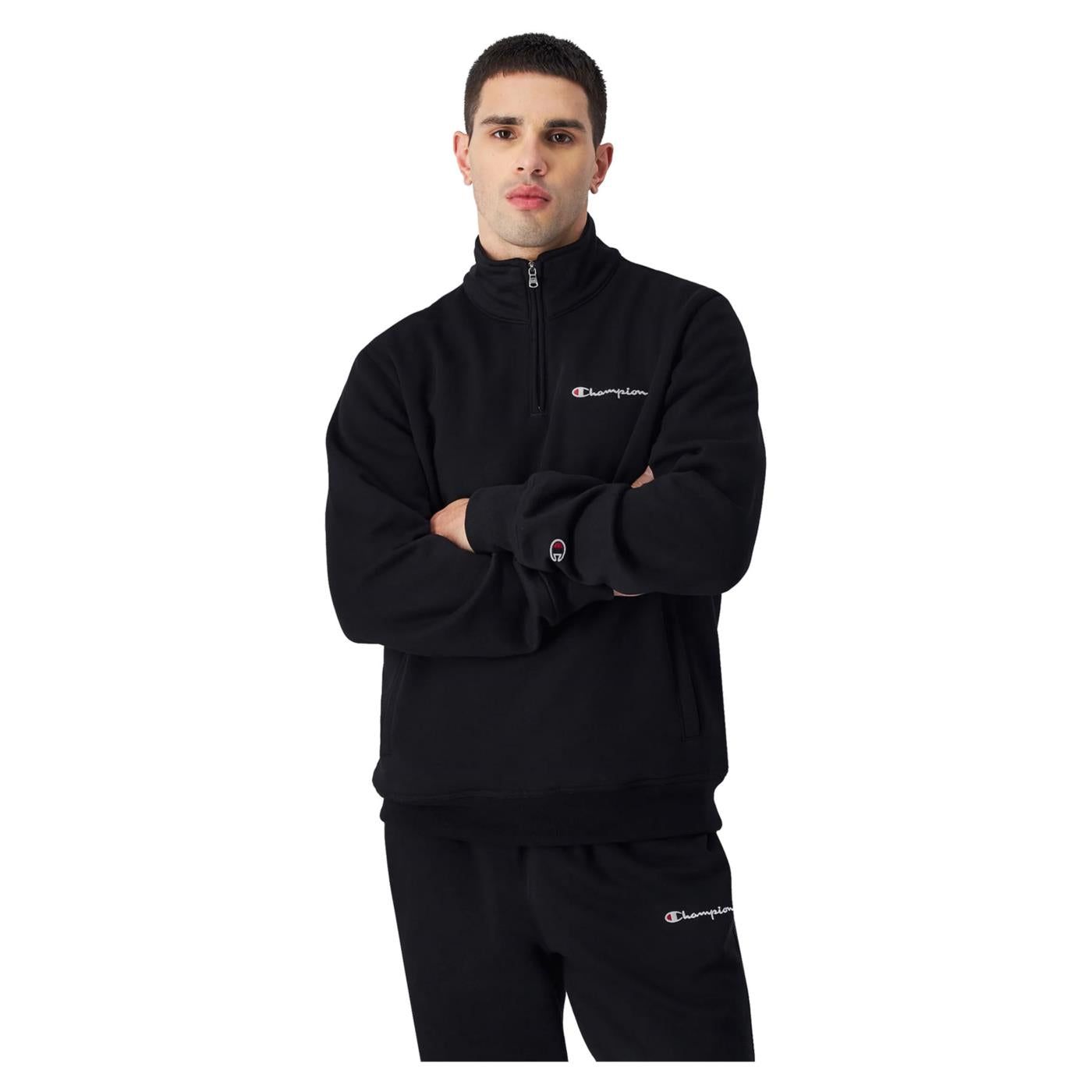 CHAMPION HALF ZIP SWEATSHIRT