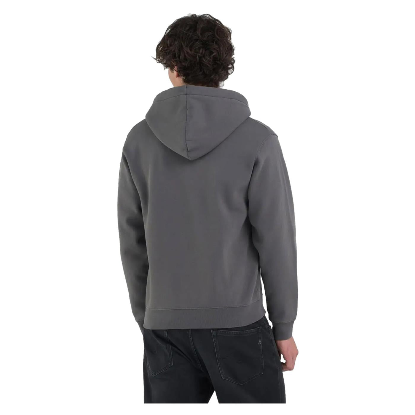 REPLAY FELPA ZIP CAPPUCCIO