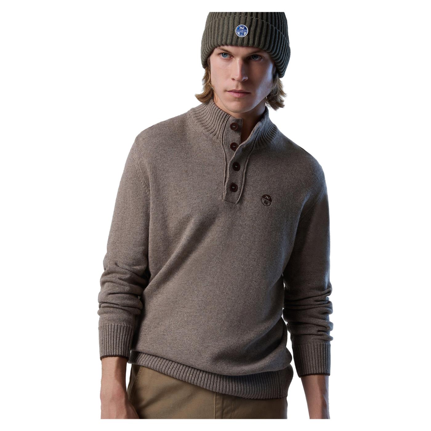 NORTH SAILS HALF BUTTON 7GG KNITWEAR