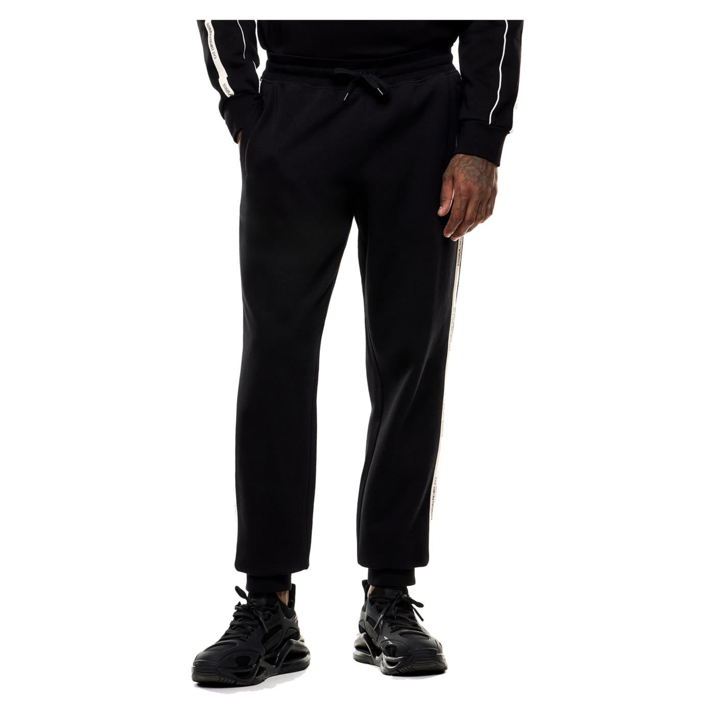 EMPORIO ARMANI 7 EA7 TRAIN LOGO TAPE PANTS