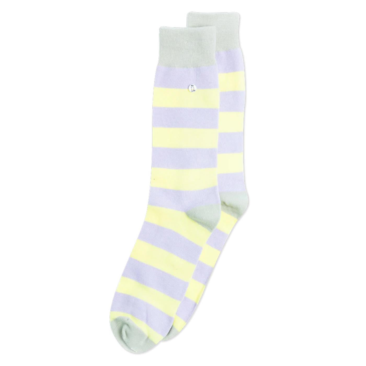 ALFREDO GONZALES STRIPES PURPLE SOCKS