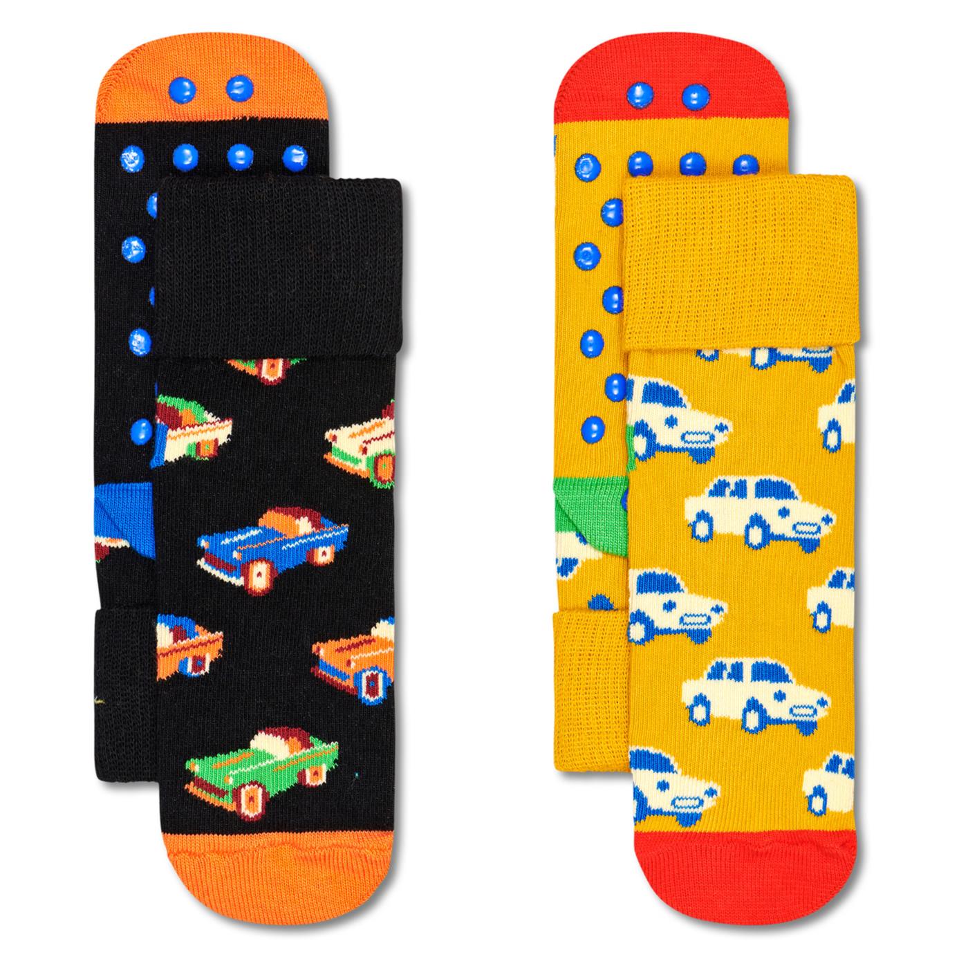 HAPPY SOCKS KIDS CAR NO-SLIP 2PK SOCK