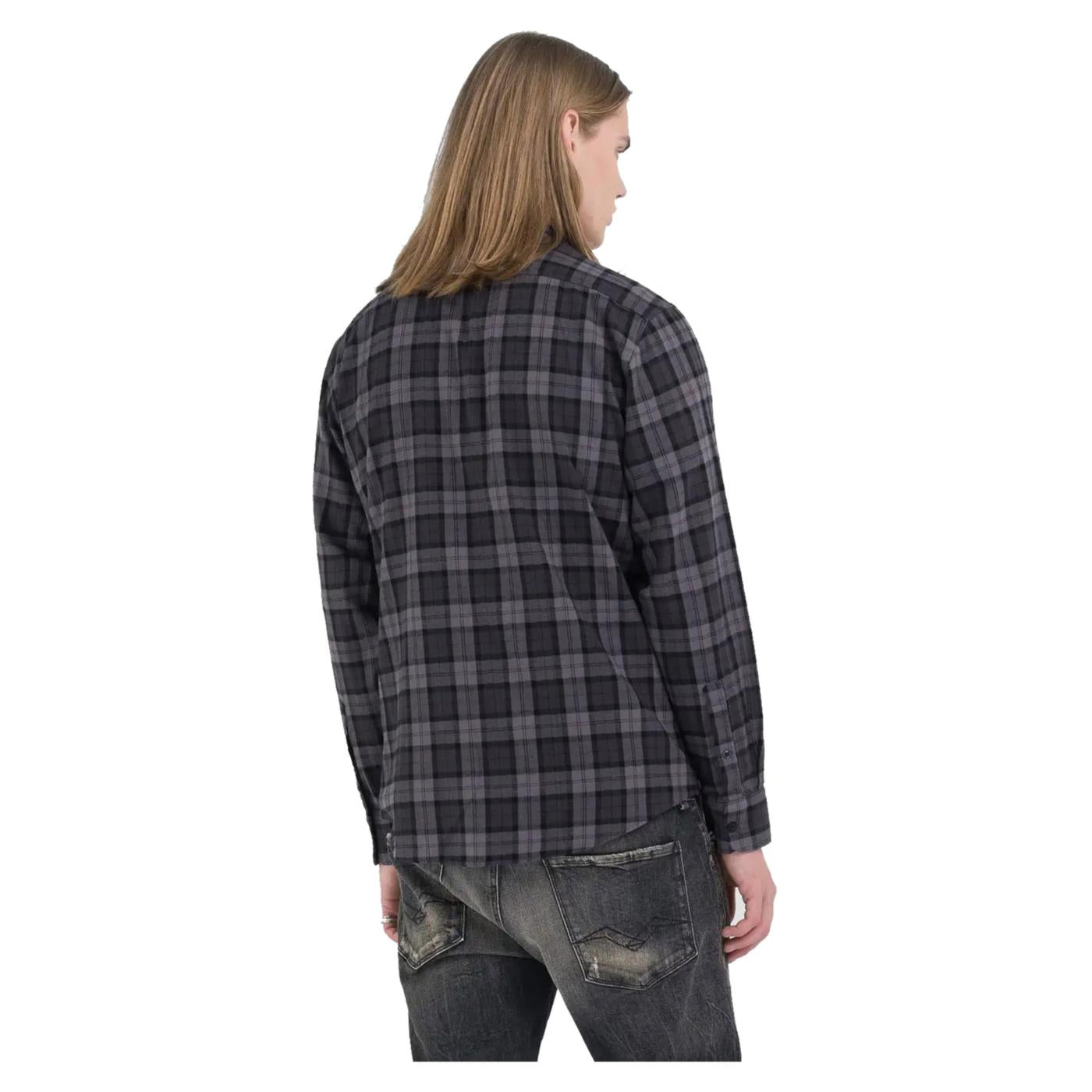 REPLAY CAMICIA CHECK FLANELLA