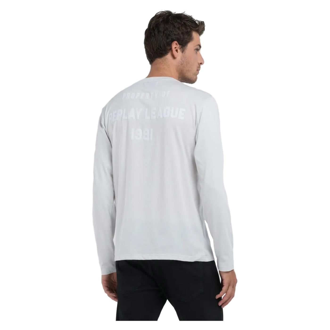 REPLAY TEE ML JERSEY LETTERING
