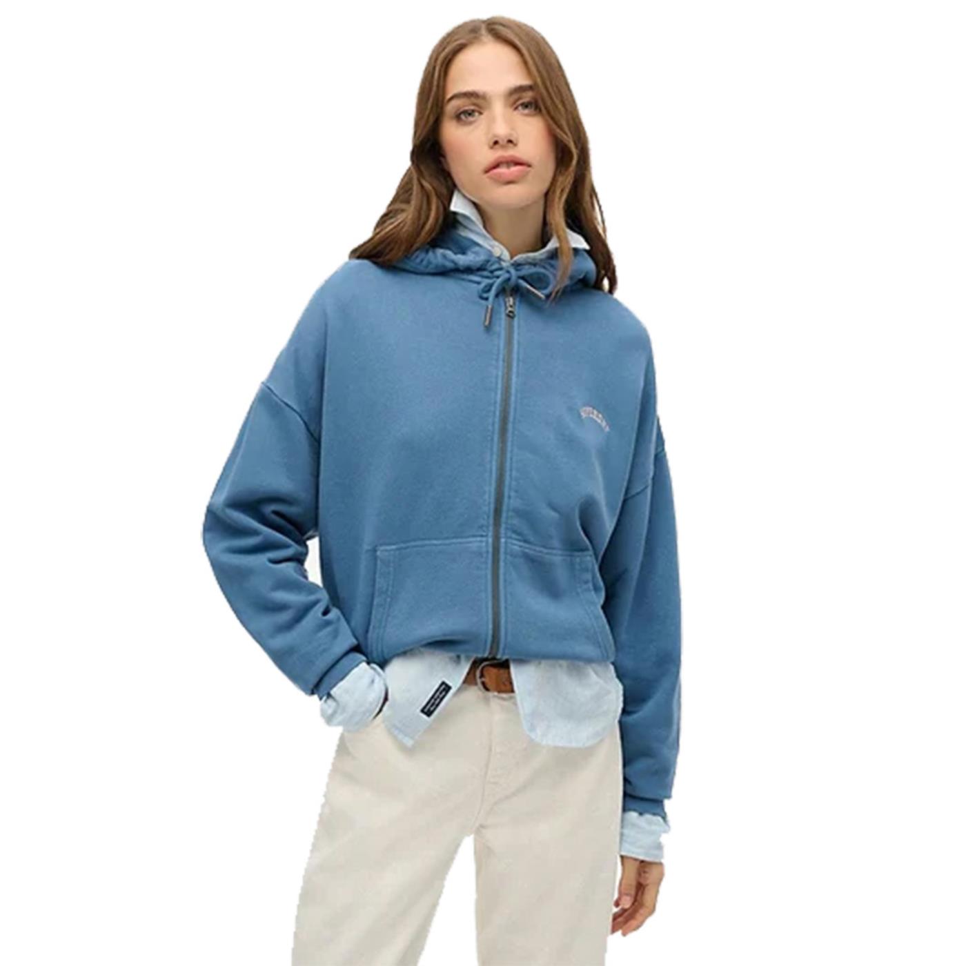 SUPERDRY W ESSENTIAL LOGO FZ HOOD