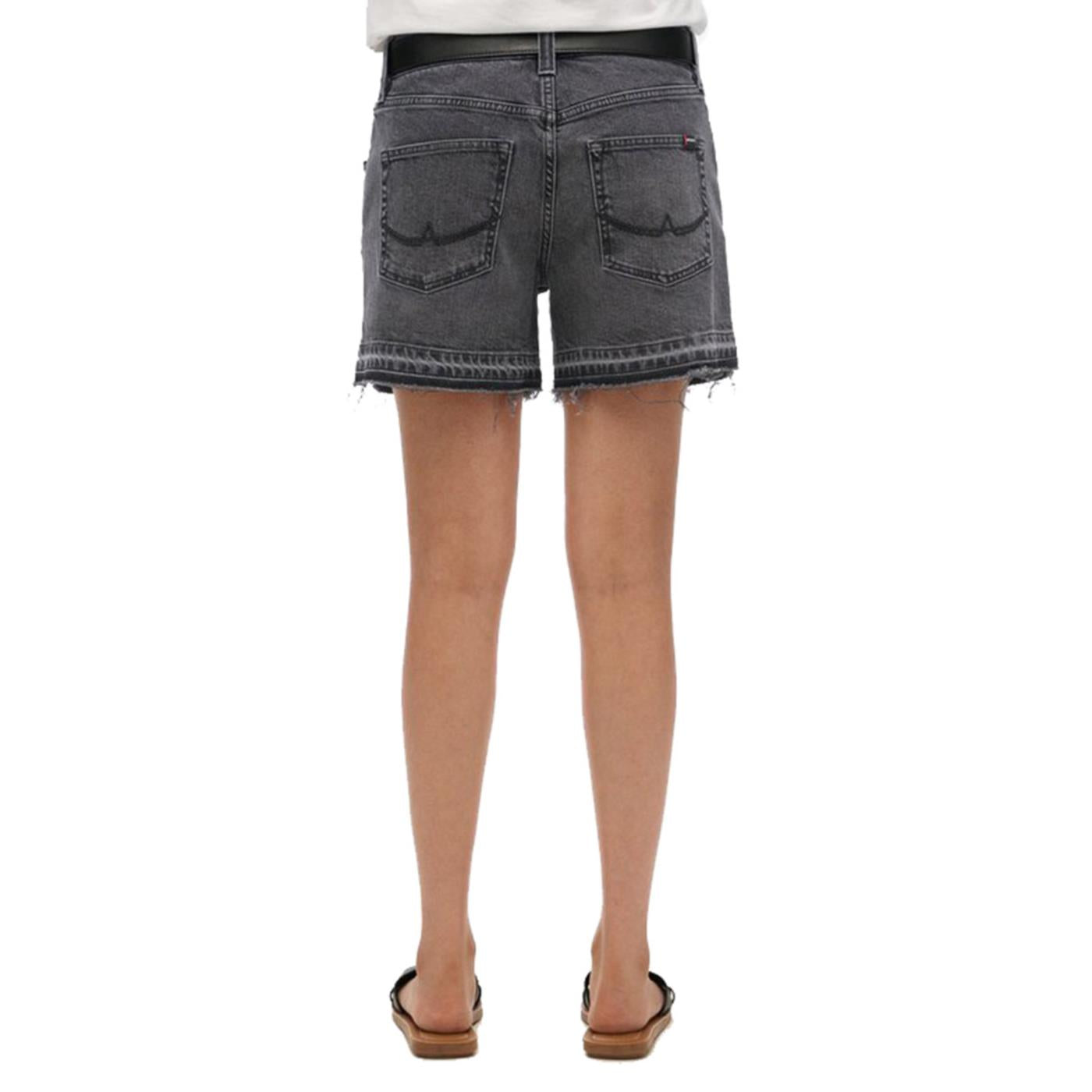 SUPERDRY W MID RISE CUT OFF SHORT