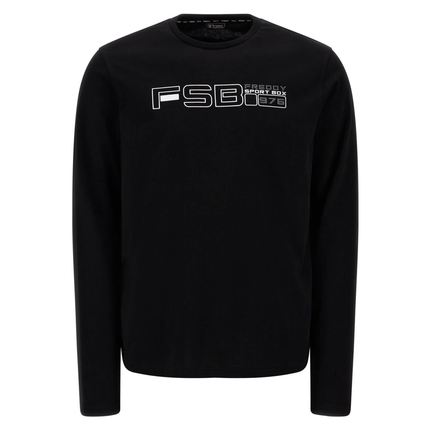FREDDY BASIC COTTON LS TEE - Nero - immagine principale