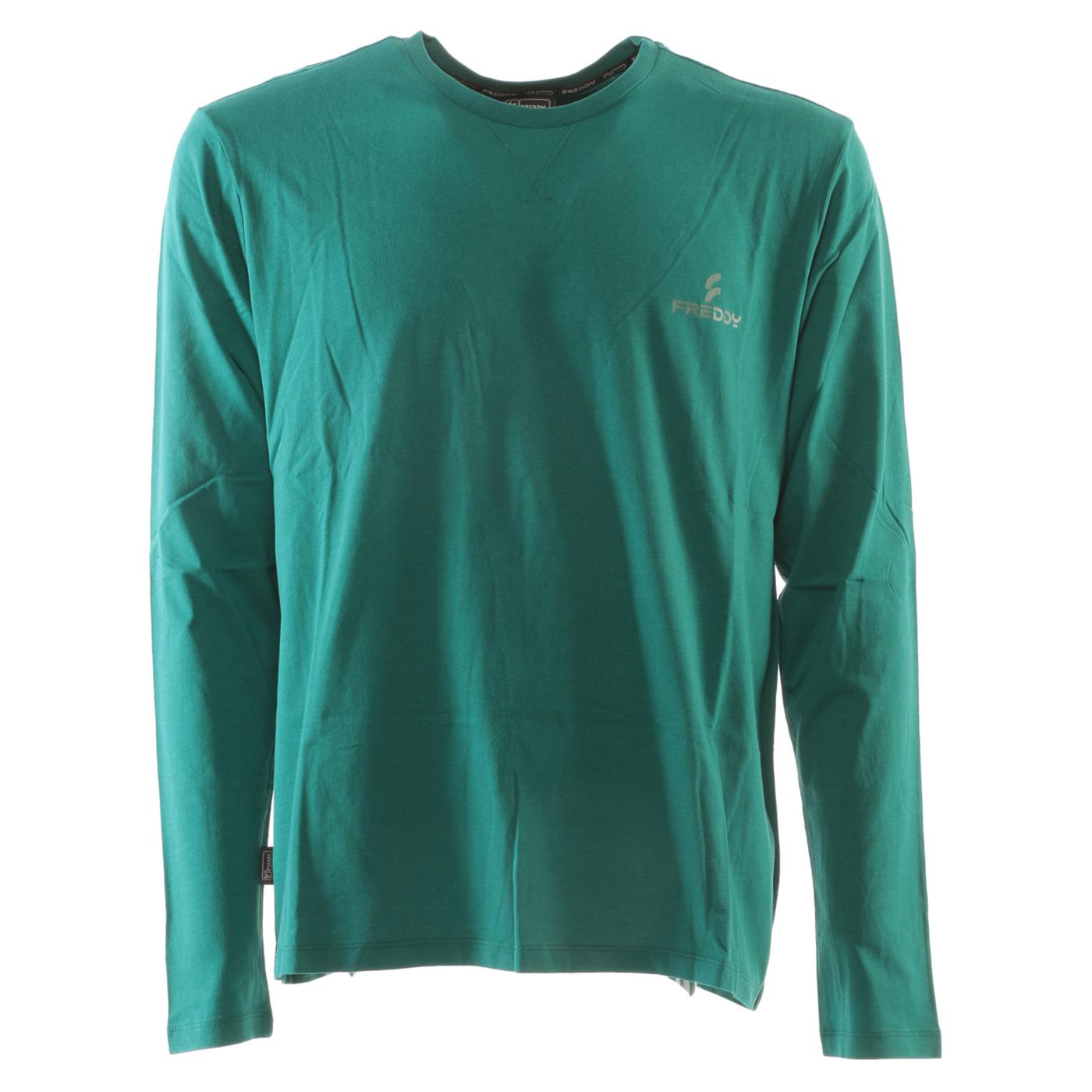 FREDDY BASIC COTTON LS TEE - Verde - immagine principale