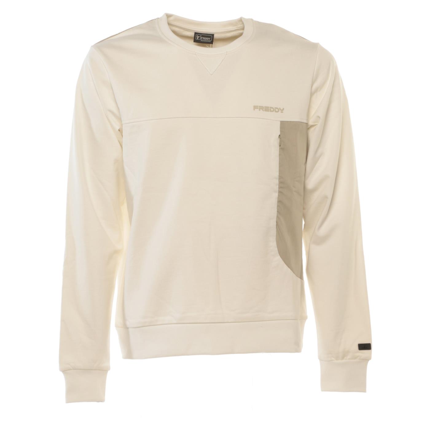 FREDDY PREMIUM FLEECE SWEATER - Bianco - immagine principale