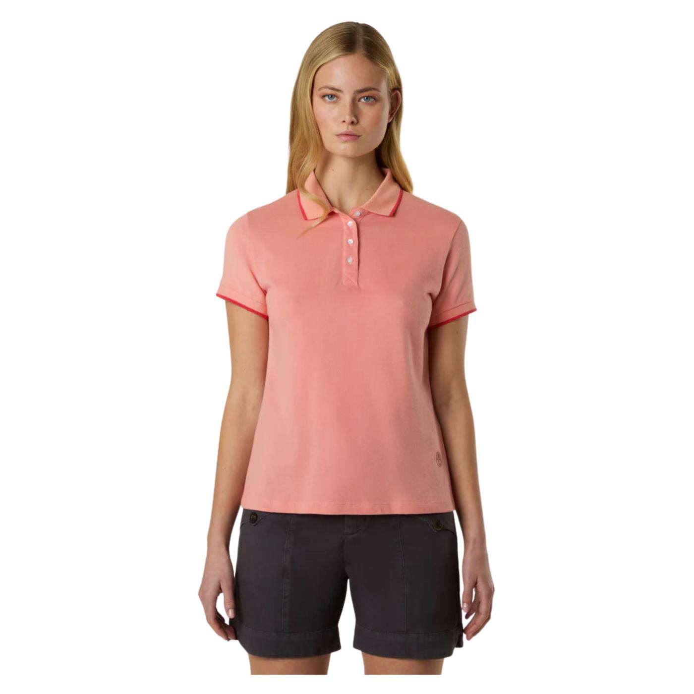 NORTH SAILS W POLO SHORTH SLEEVE - Corallo - immagine principale
