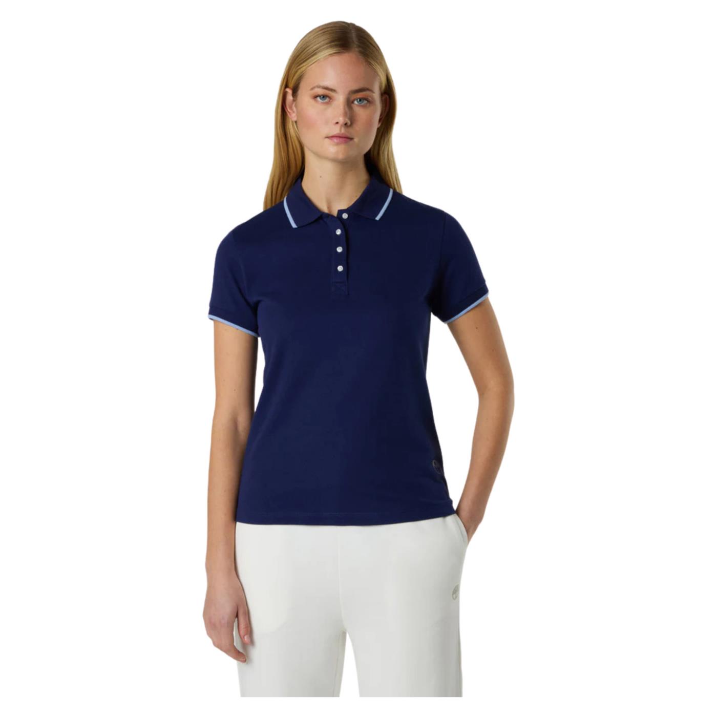 NORTH SAILS W POLO SHORTH SLEEVE - Blu - immagine principale