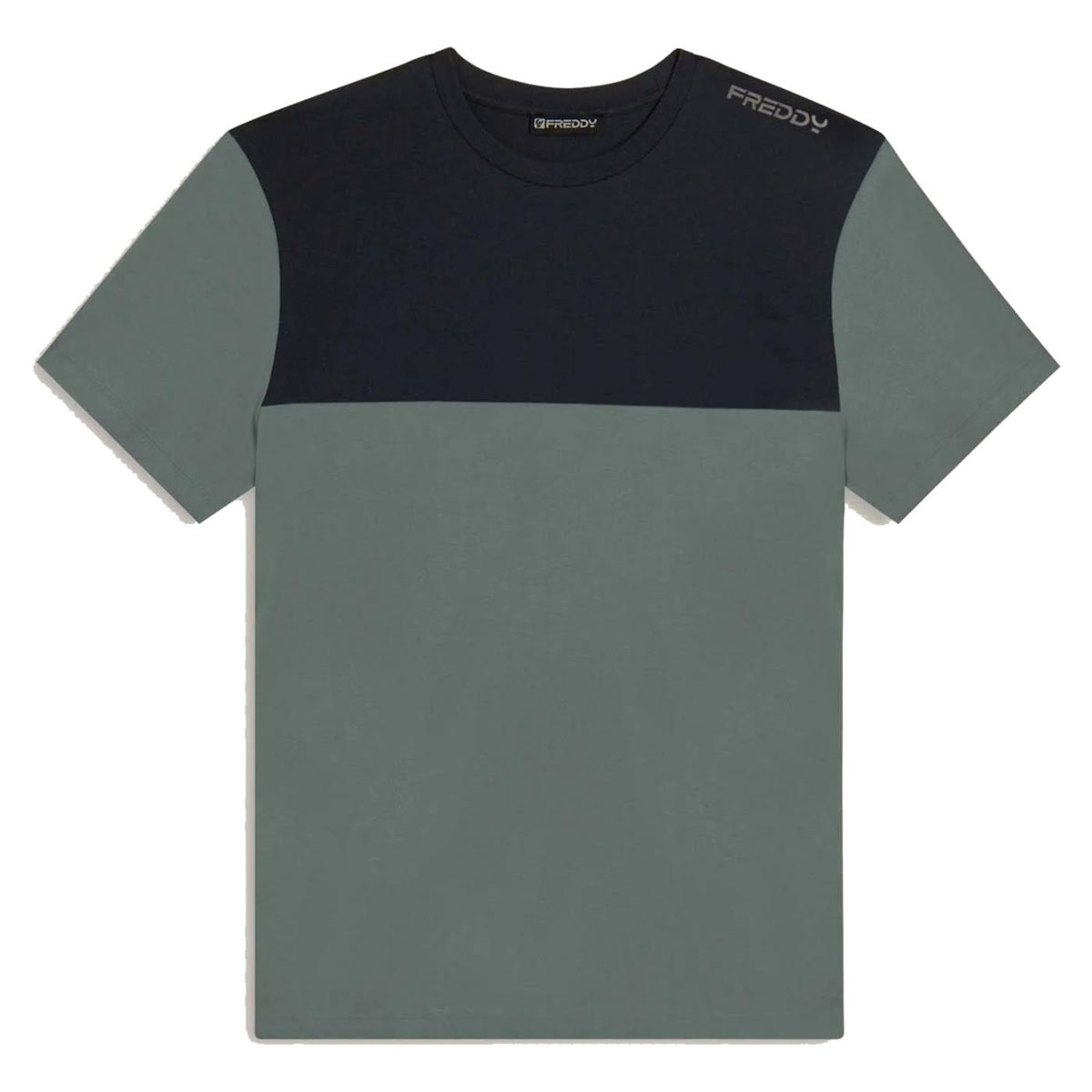FREDDY T-SHIRT MC JERSEY BICOLOR - Grigio scuro - immagine principale