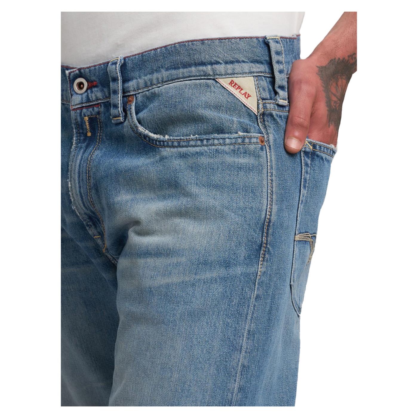 REPLAY JEANS SLIM FIT NEAAL L.34 - C1-denim - vista 4