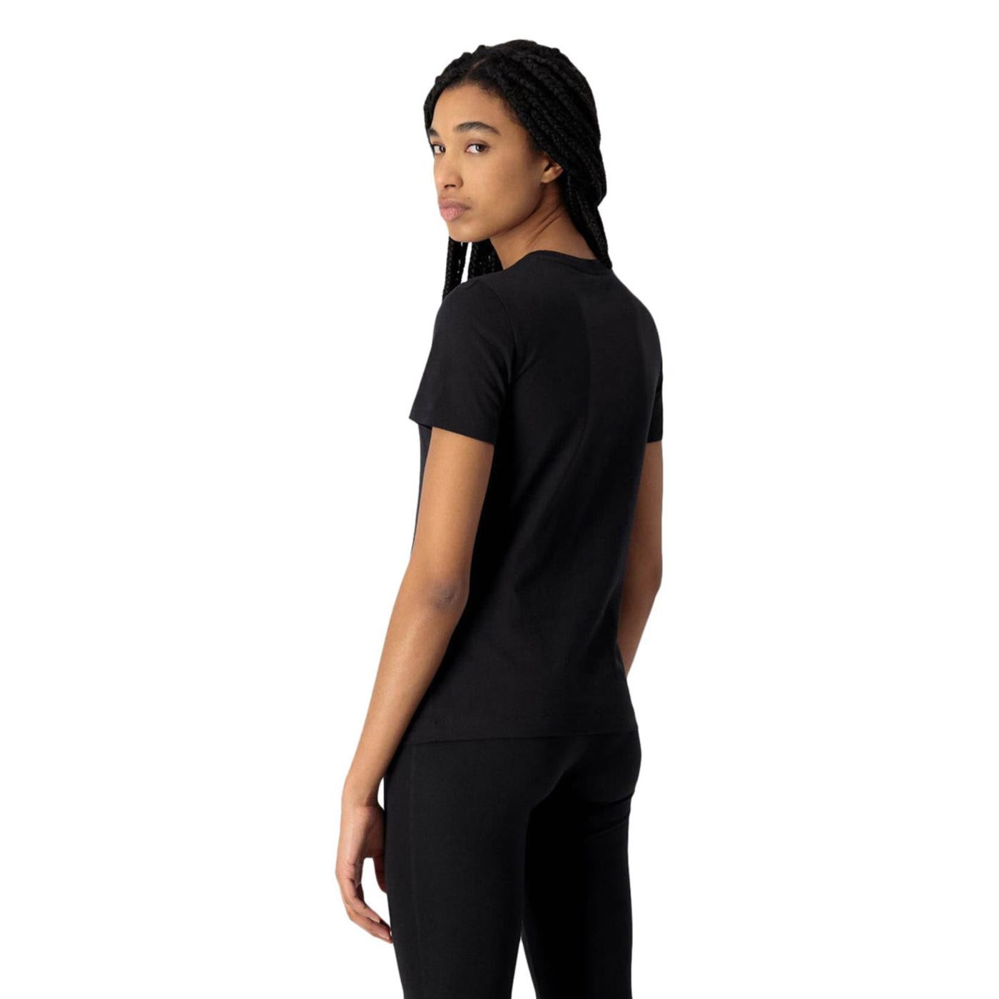 CHAMPION WOMAN CREWNECK T-SHIRT - Nero - vista 2