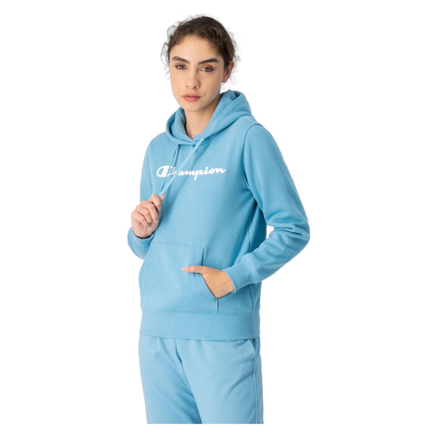 CHAMPION W HOODED SWEATSHIRT - Azzurro - vista 2
