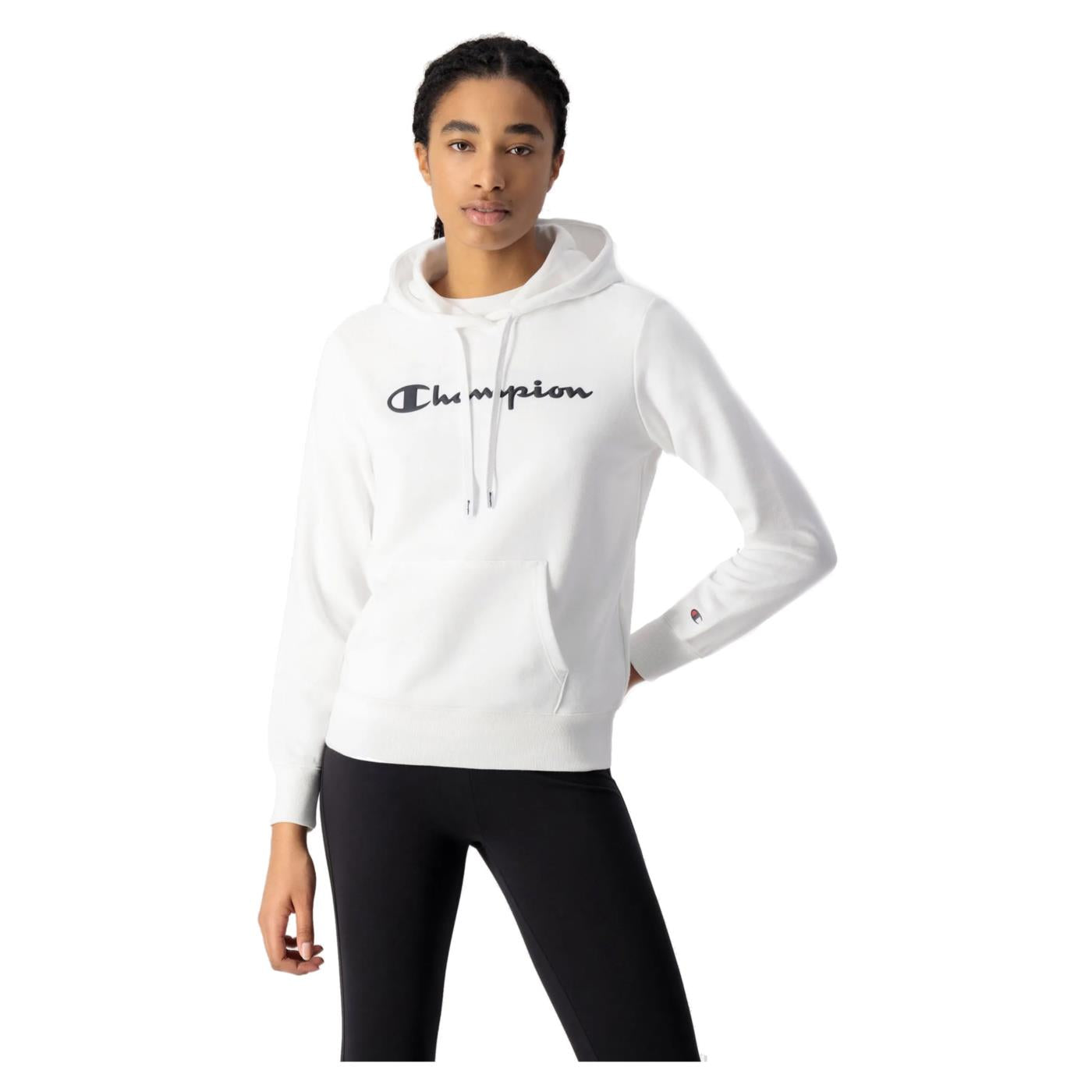 CHAMPION W HOODED SWEATSHIRT - Bianco - vista 2