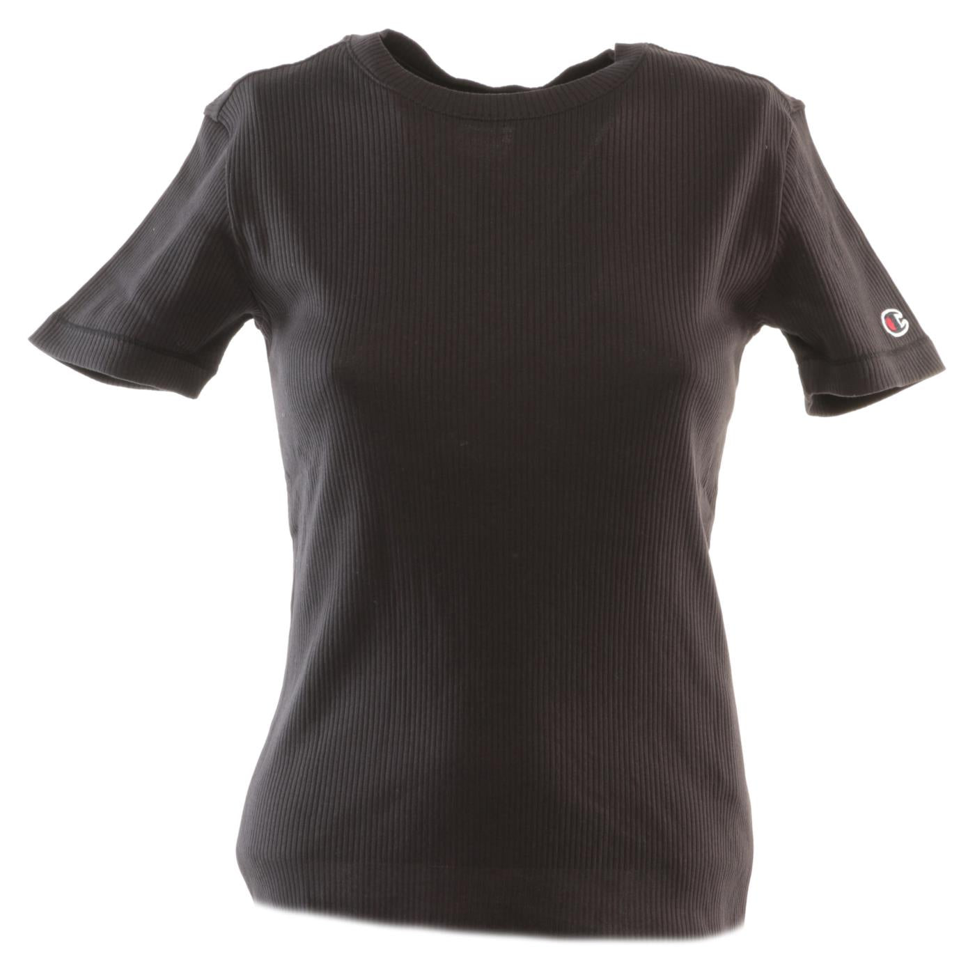 CHAMPION WOMAN CREWNECK T-SHIRT - Nero - immagine principale