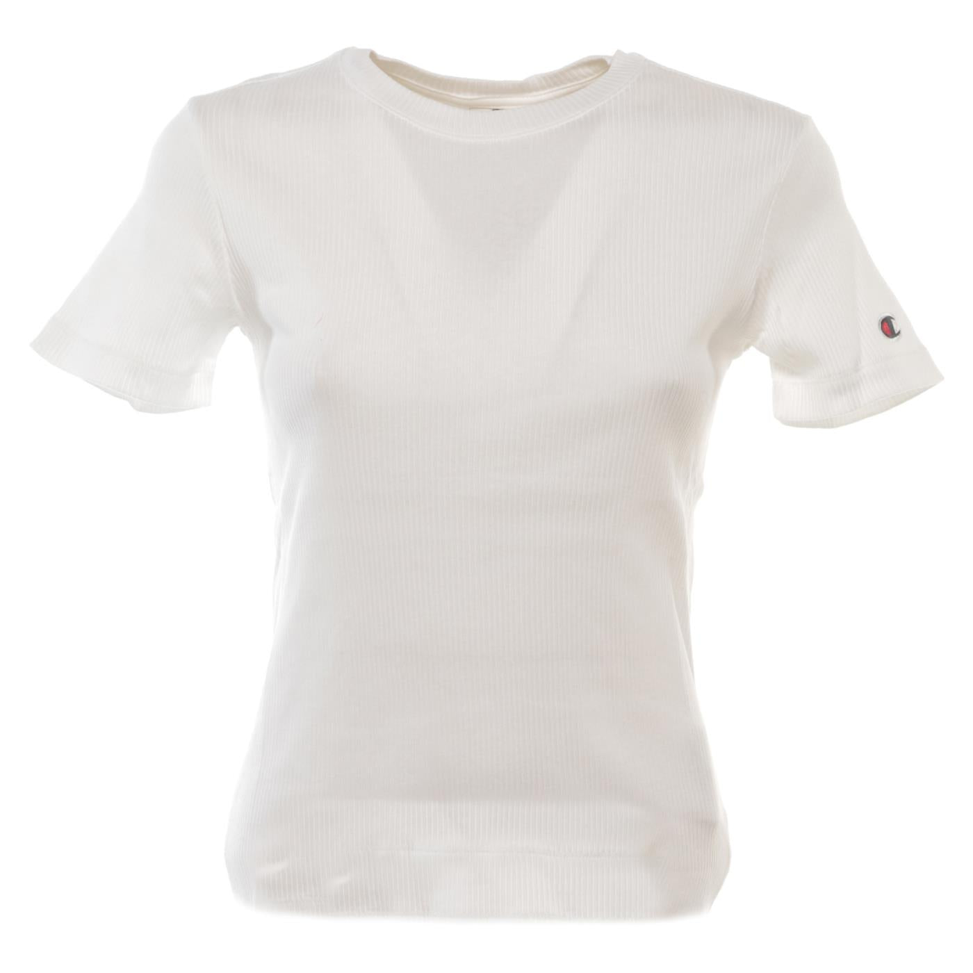CHAMPION WOMAN CREWNECK T-SHIRT - Bianco - immagine principale