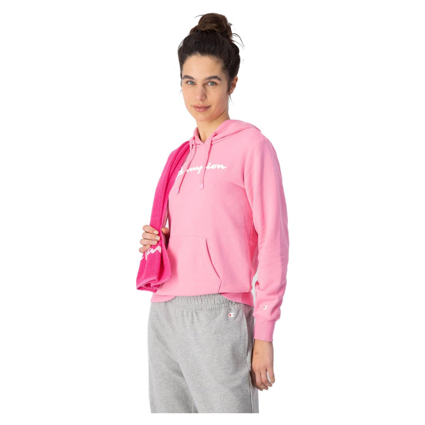 CHAMPION WOMAN HOODED SWEATSHIRT - Rosa - vista 2