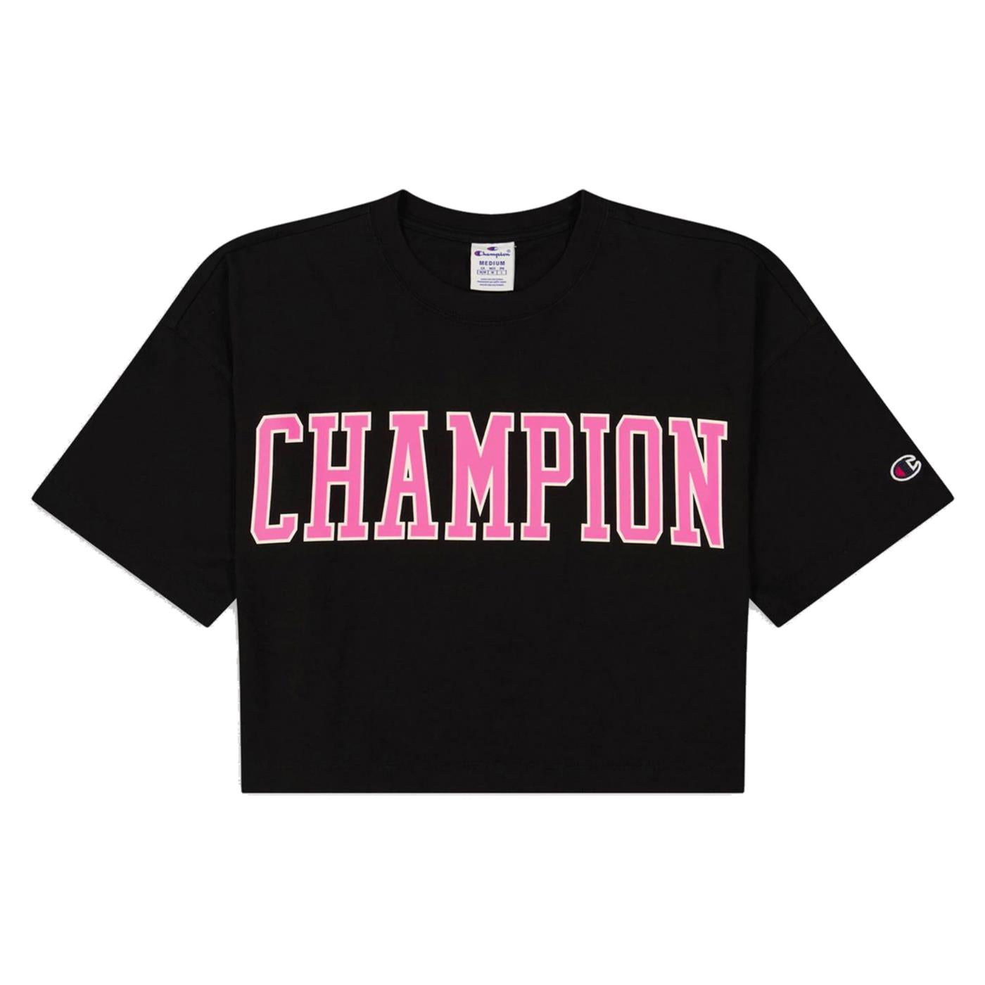 CHAMPION WOMAN CREWNECK T-SHIRT - Nero - immagine principale