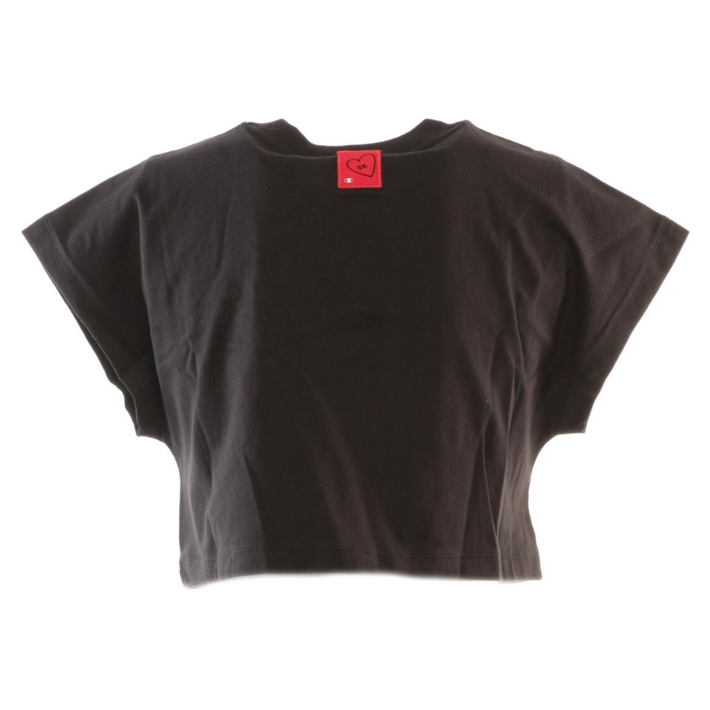 CHAMPION WOMAN CREWNECK T-SHIRT - Nero - vista 2