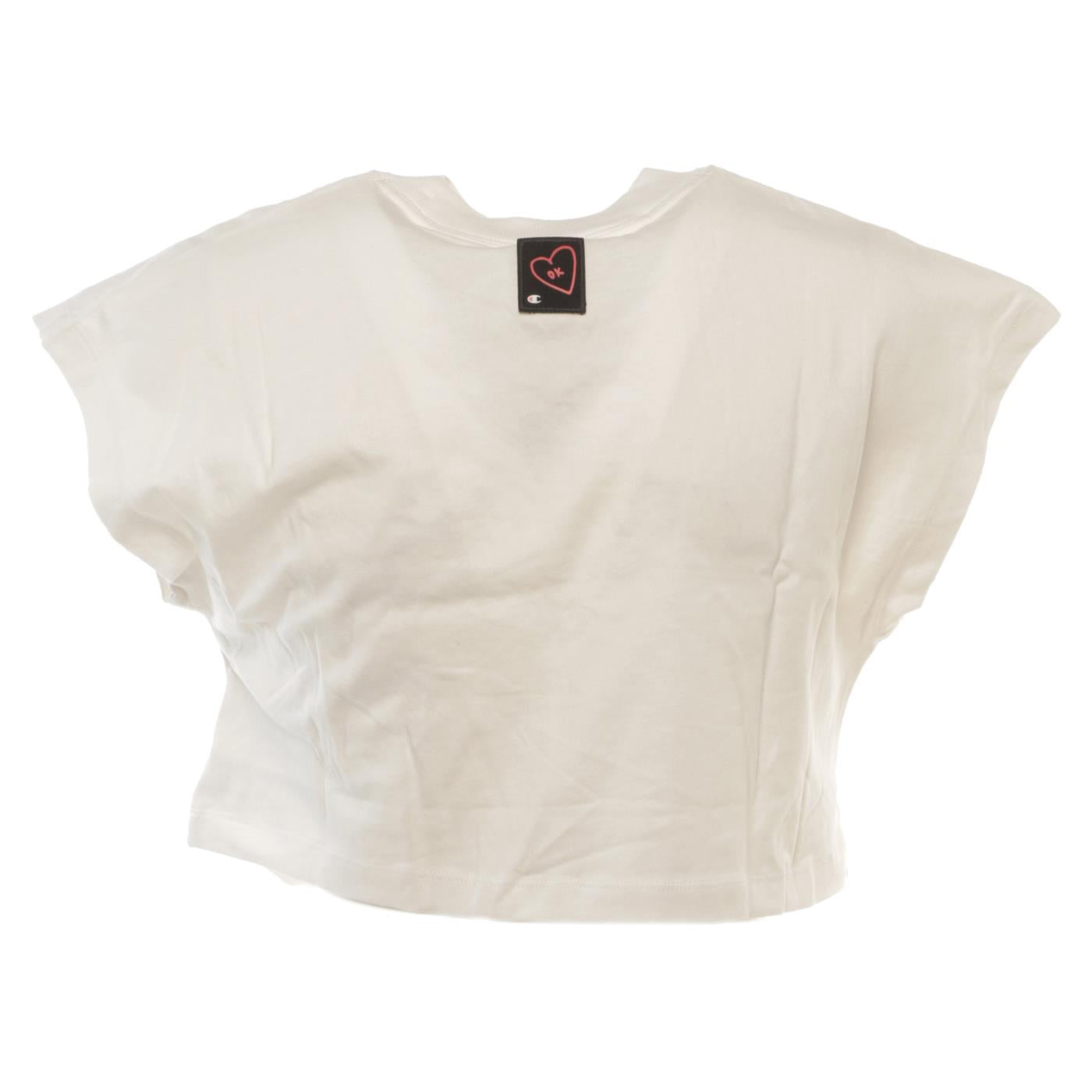 CHAMPION WOMAN CREWNECK T-SHIRT - Bianco - vista 2