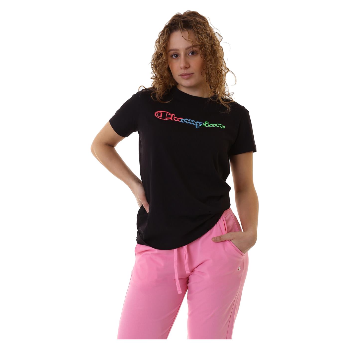 CHAMPION WOMAN CREWNECK T-SHIRT - Nero - immagine principale