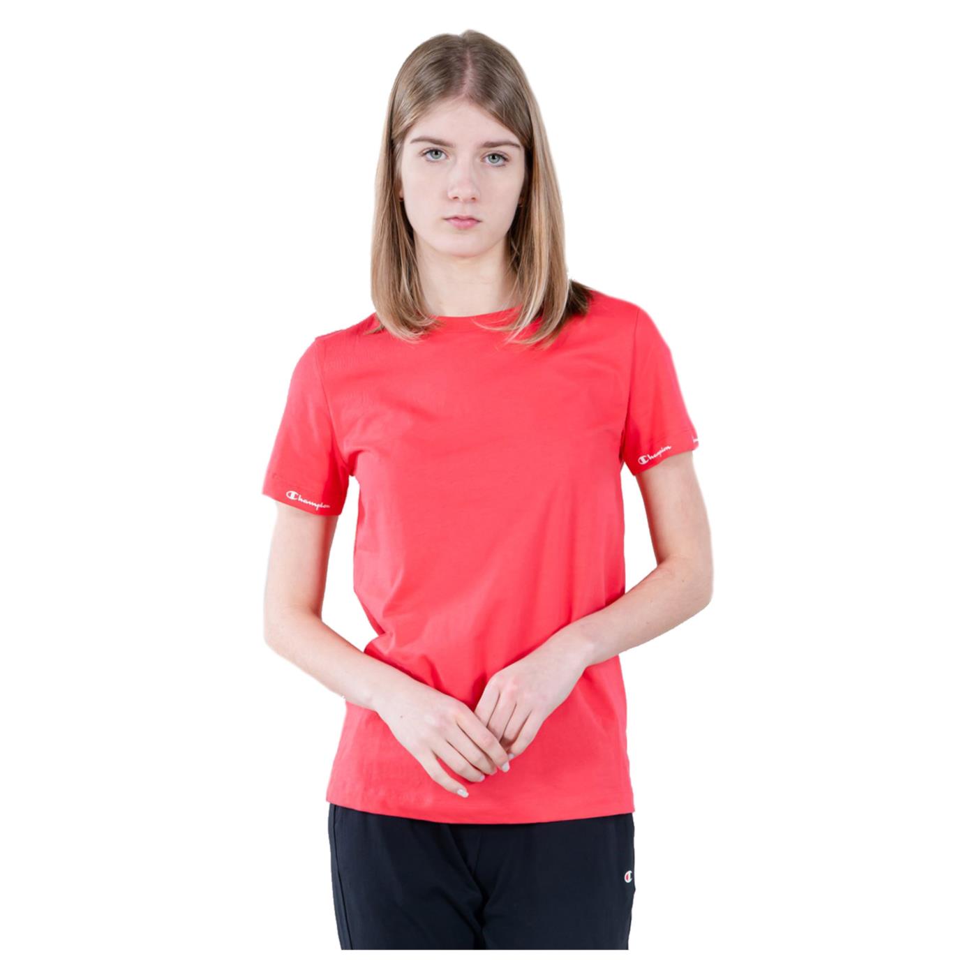 CHAMPION WOMAN CREWNECK T-SHIRT - Corallo - vista 2