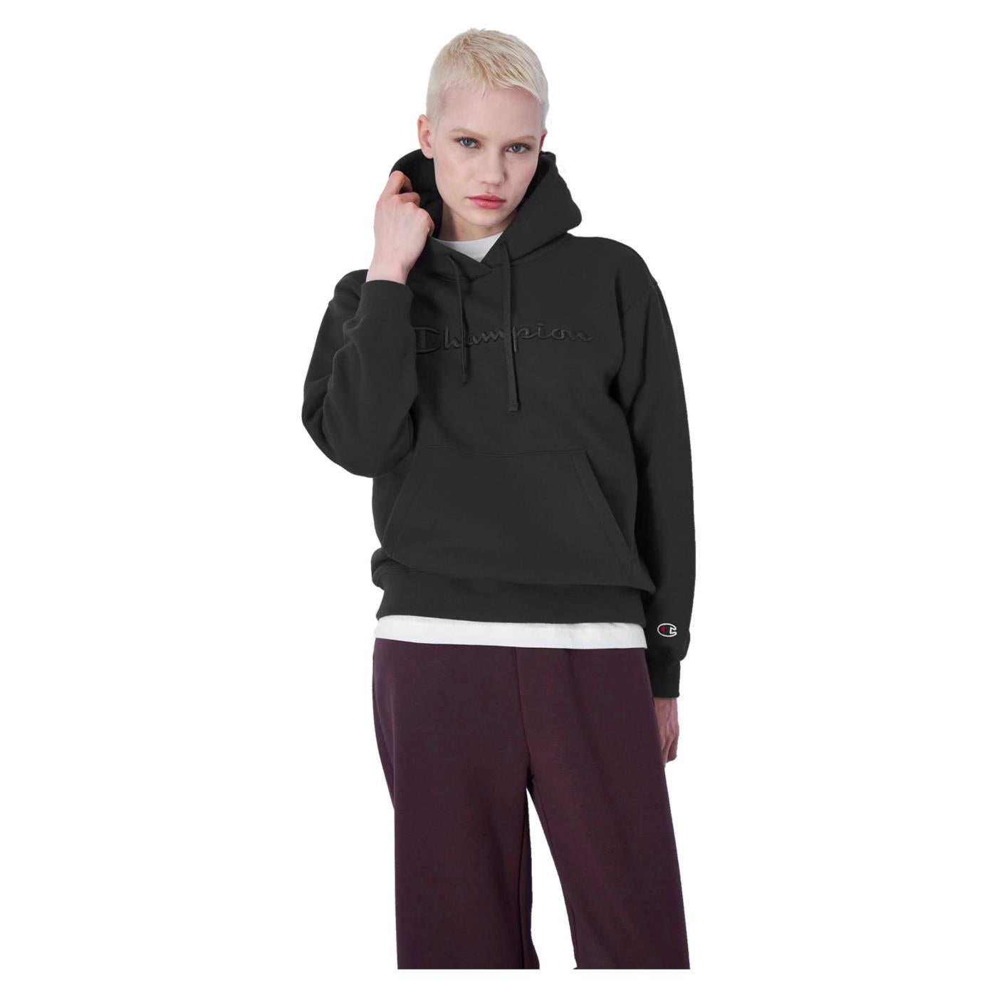 CHAMPION HOODED SWEATSHIRT - Nero - vista 2