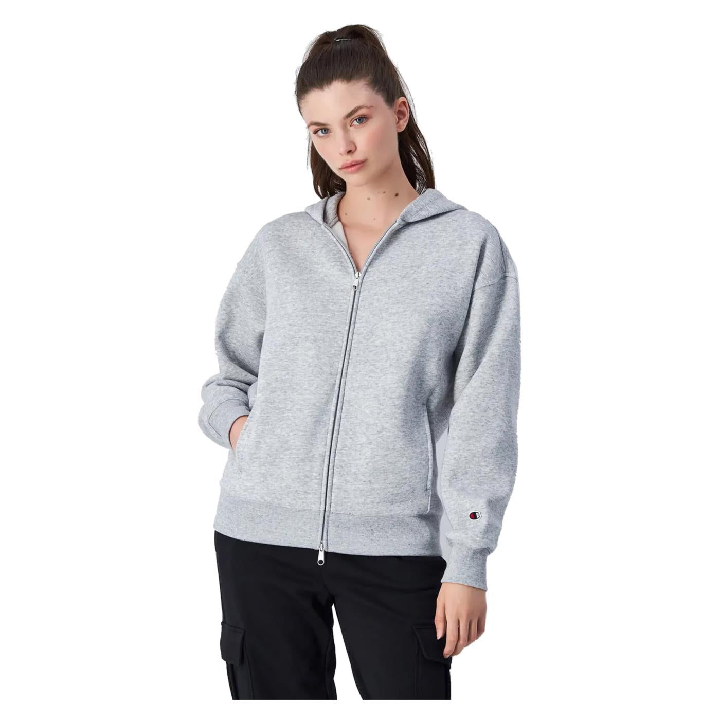 CHAMPION W HOODED FZ SWEATSHIRT