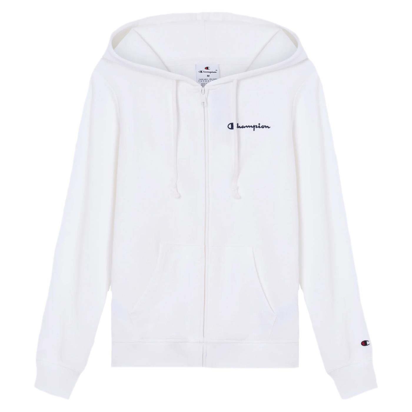 CHAMPION W FZ HOODIE SWEATSHIRT - Bianco - vista 3