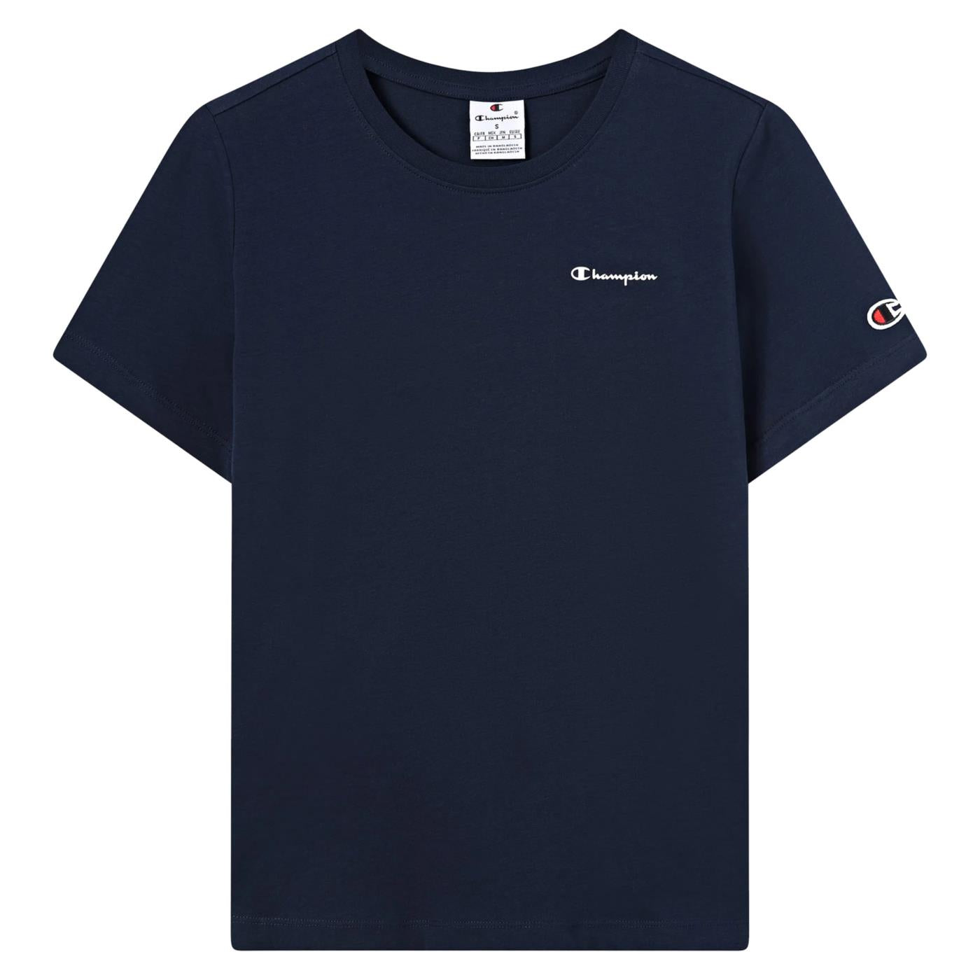CHAMPION W SS TEE - Blu - vista 3