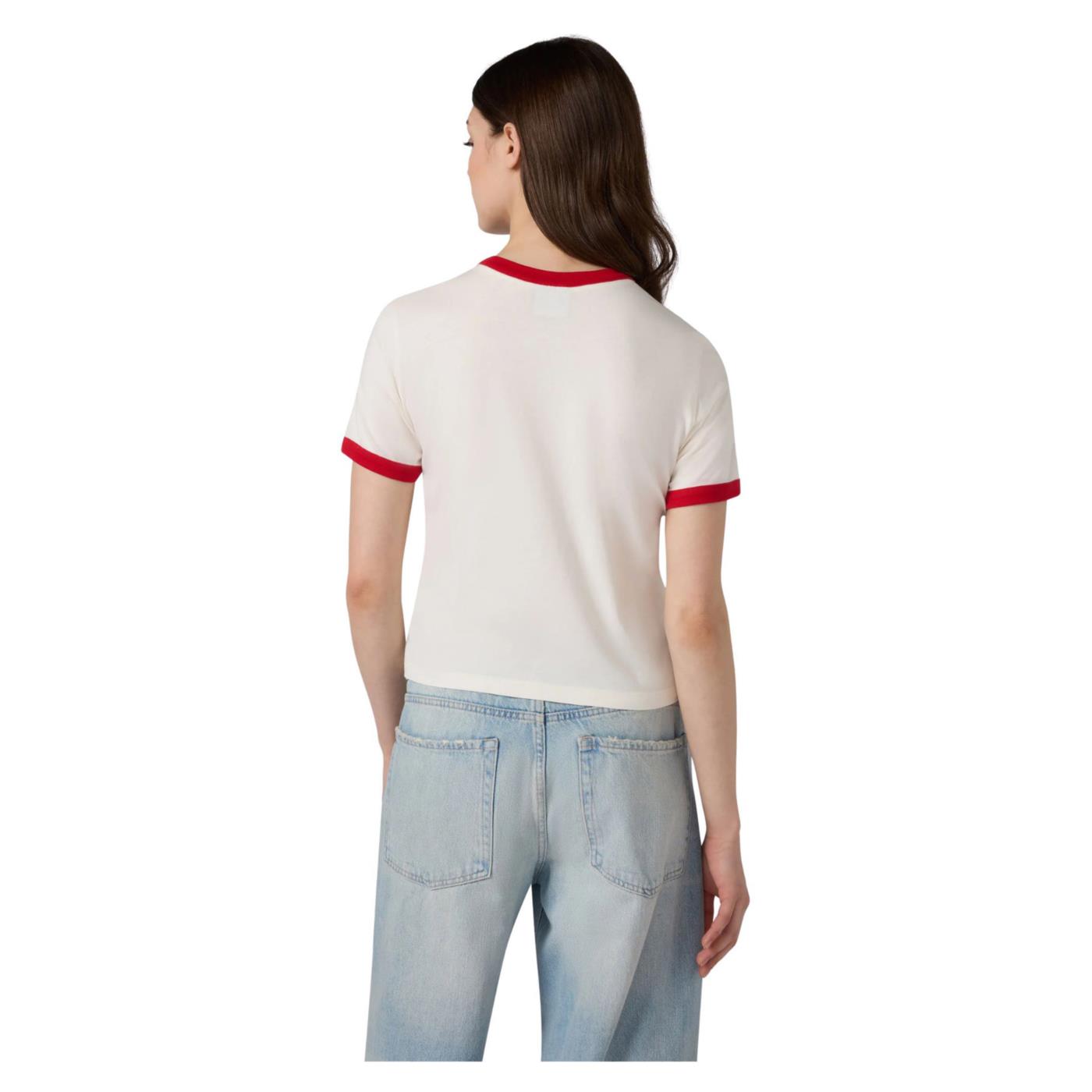CHAMPION W CREWNECK CROPTOP TEE - Bianco - vista 2