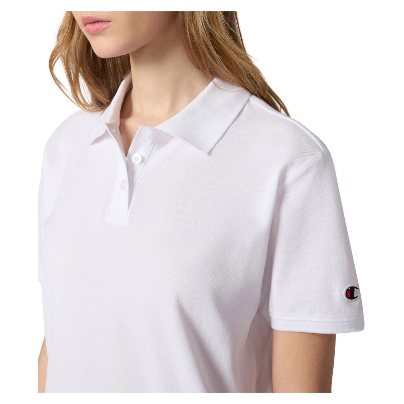CHAMPION W POLO SHORT SLEEVE - Bianco - vista 2