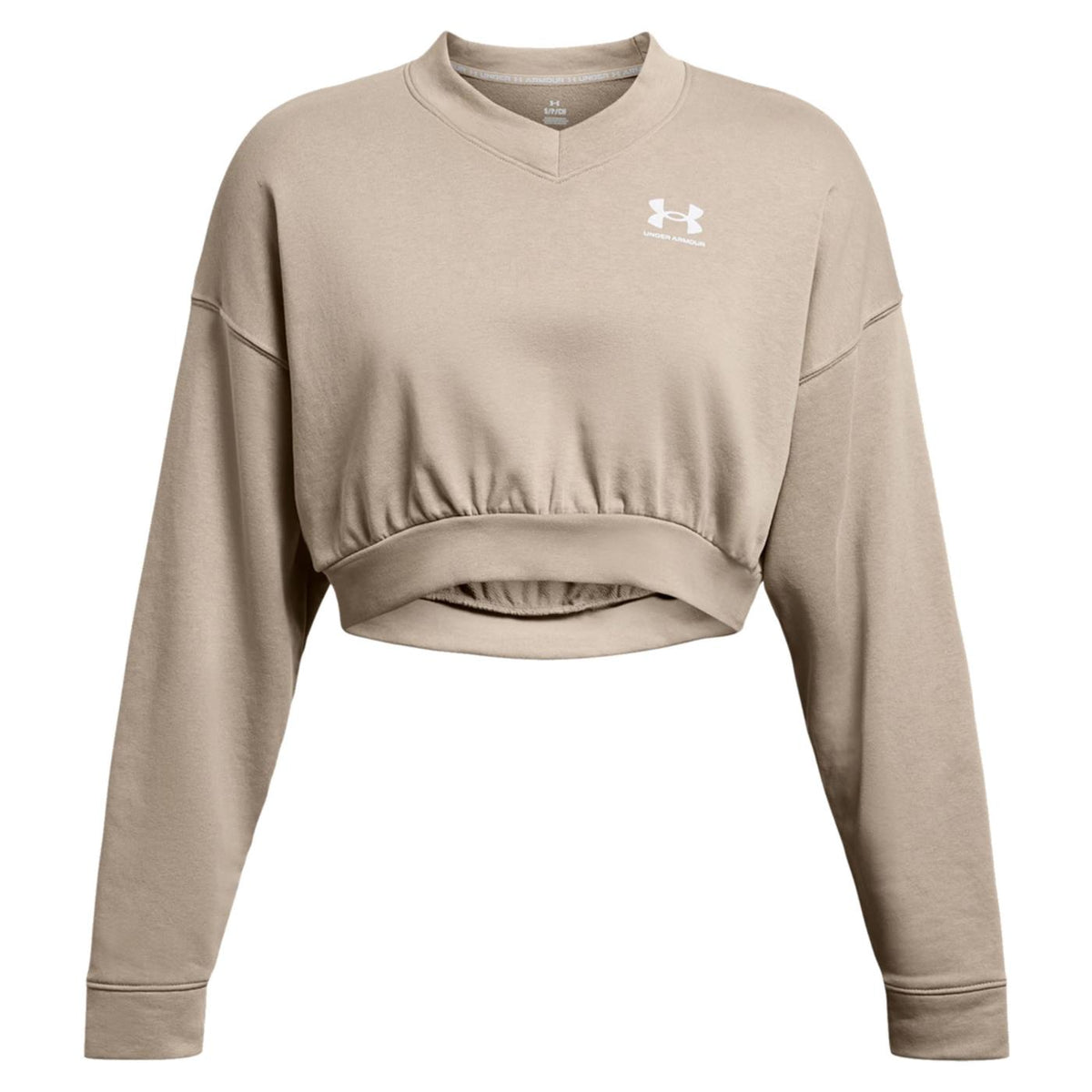 UNDER ARMOUR RIVAL TERRY CROP CREW W