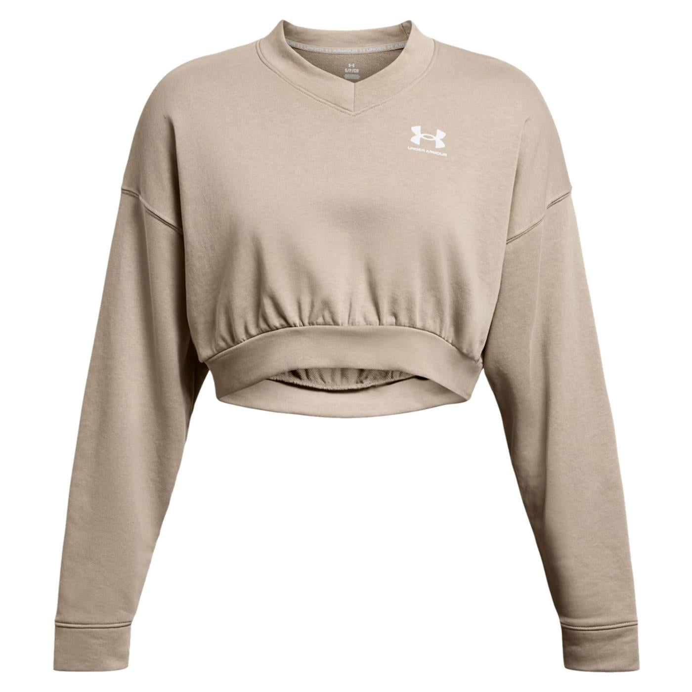 UNDER ARMOR RIVAL TERRY CROP CREW W
