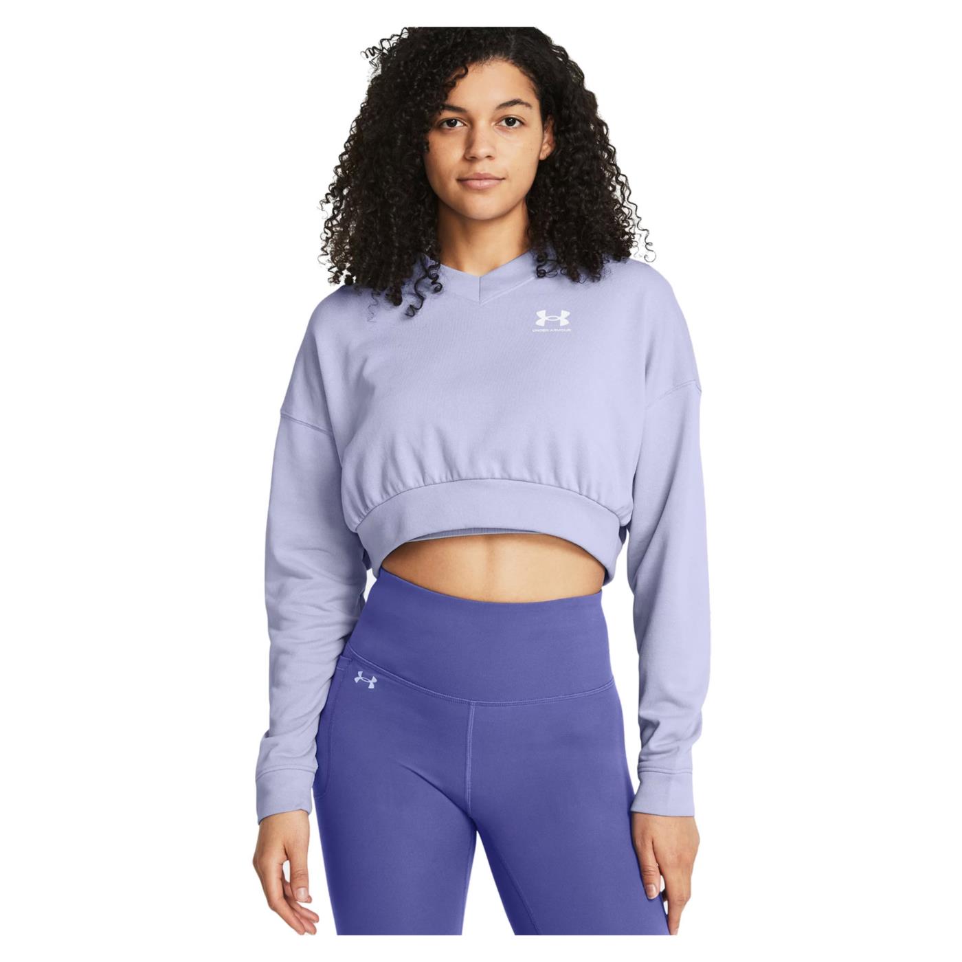 UNDER ARMOUR RIVAL TERRY CROP CREW W