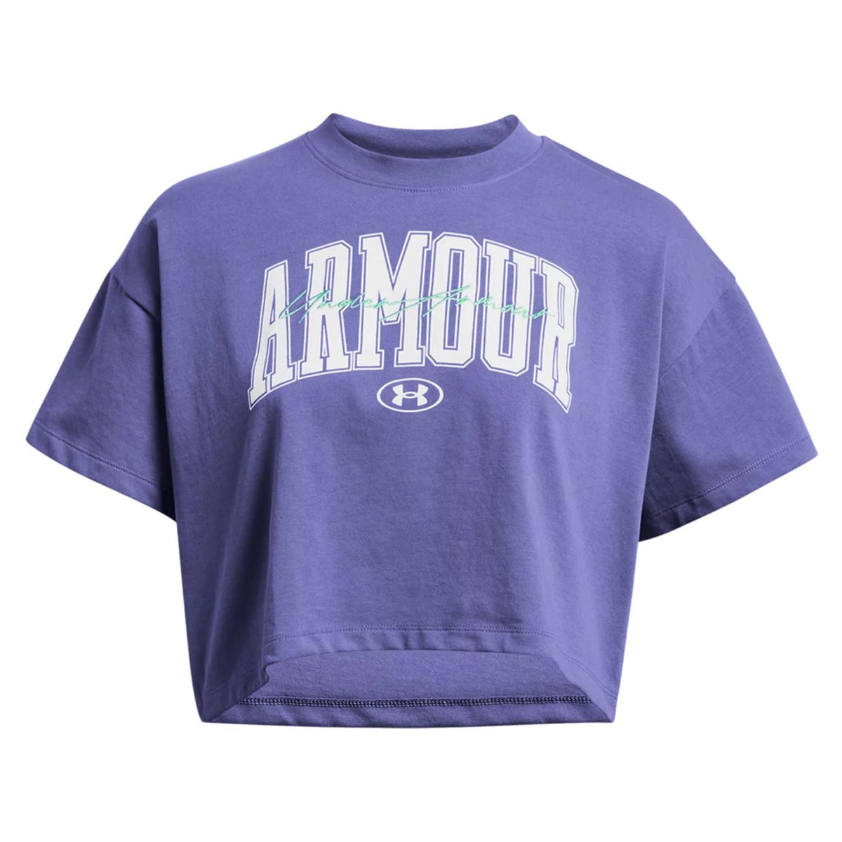 UNDER ARMOR HW SCRIPTED CROP SS TEE W