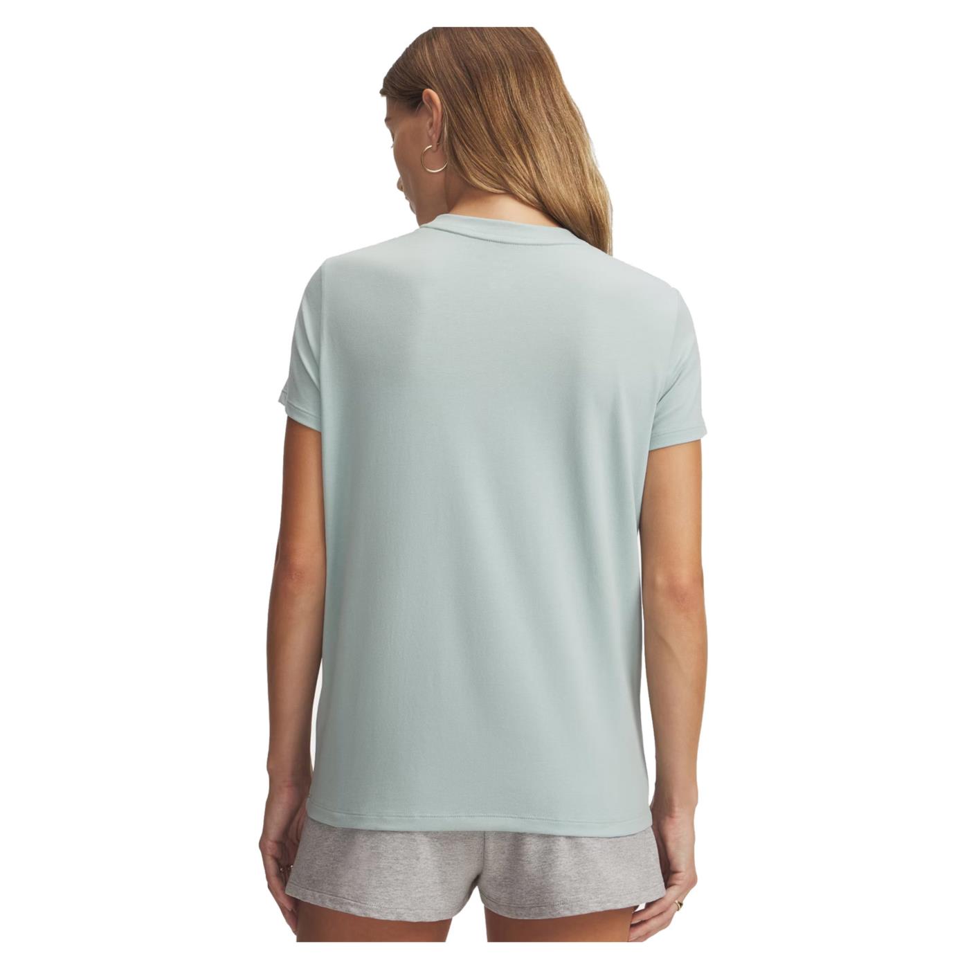 UNDER ARMOUR W RIVAL CORE SS TEE - Azzurro - vista 2