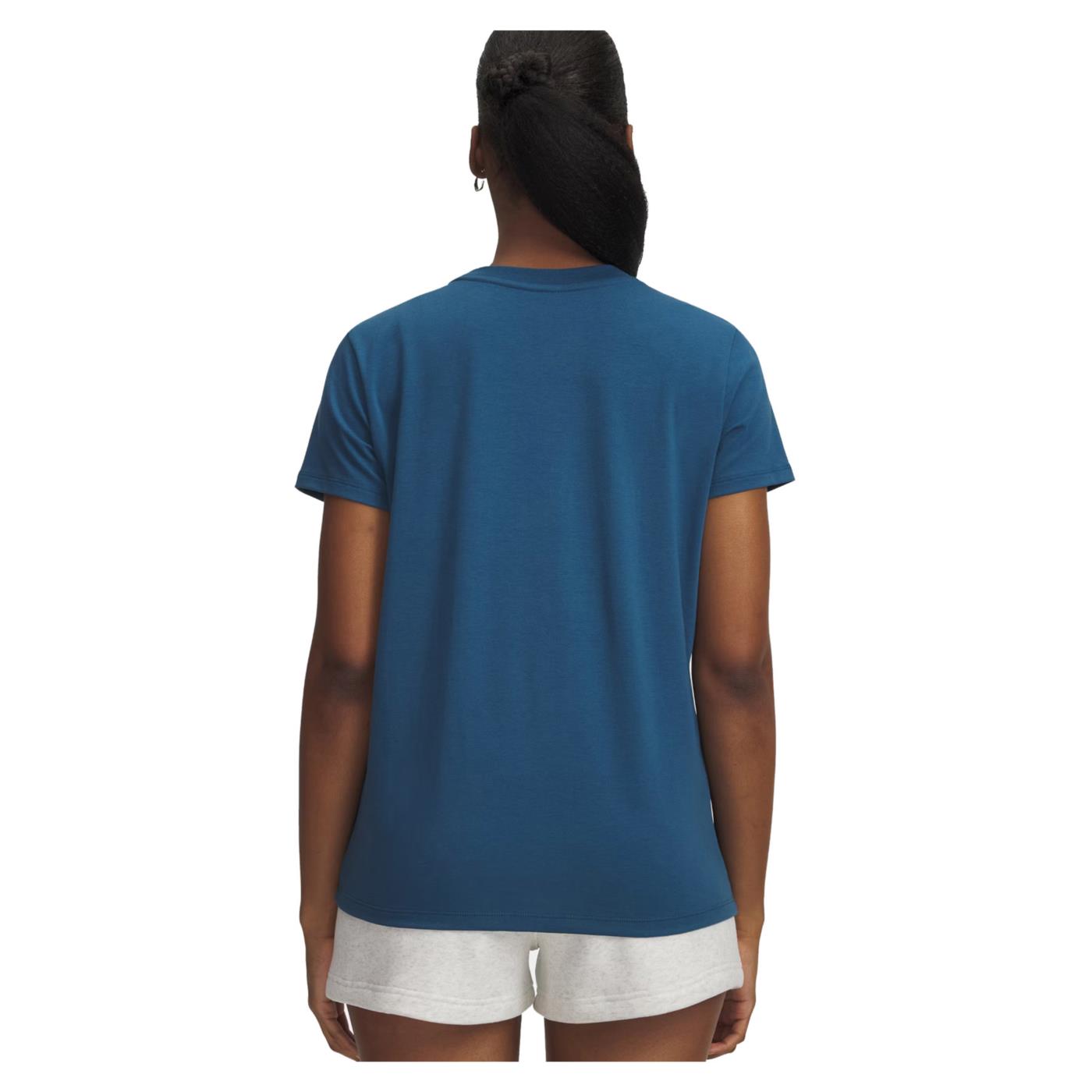 UNDER ARMOUR W RIVAL CORE SS TEE - Blu - vista 2