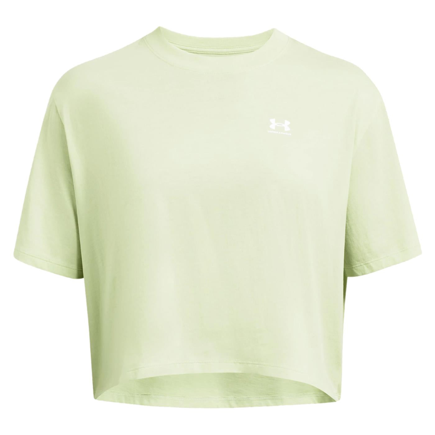 UNDER ARMOR W BOXY CROP LOGO SS TEE