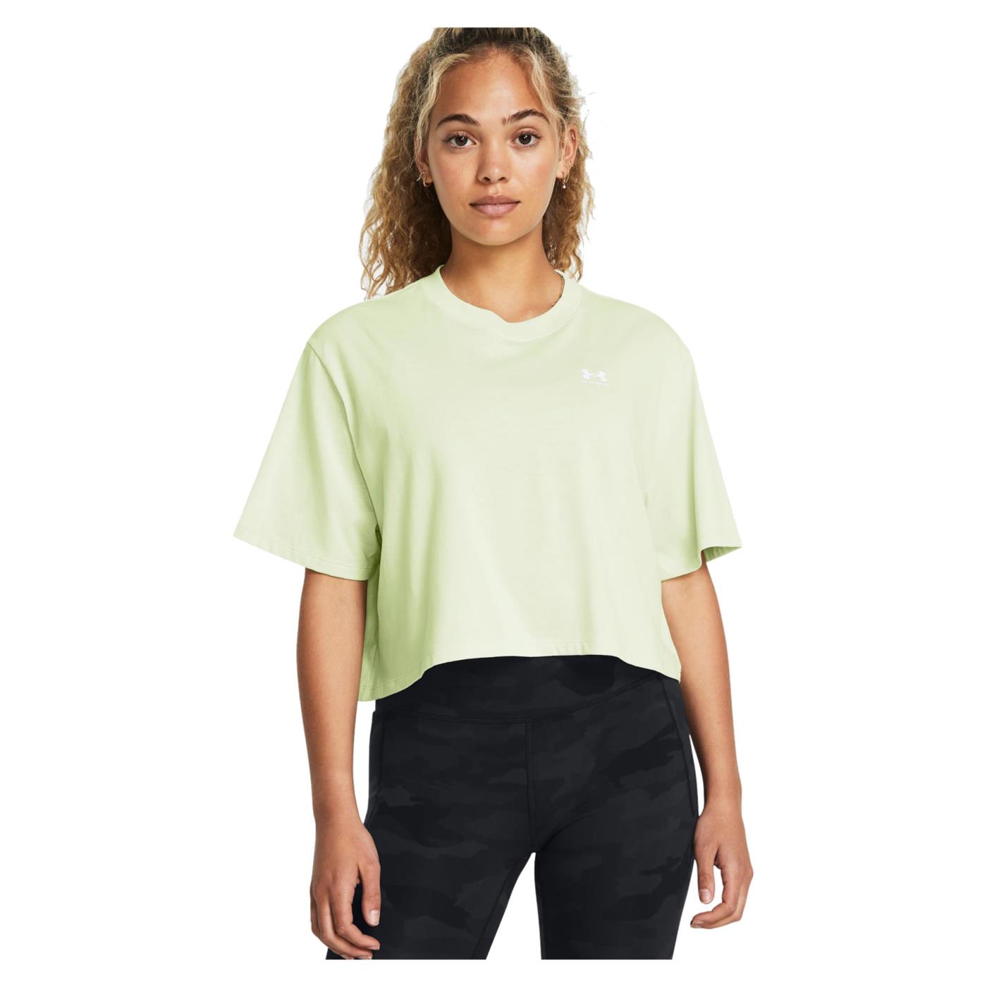 UNDER ARMOUR W BOXY CROP LOGO SS TEE