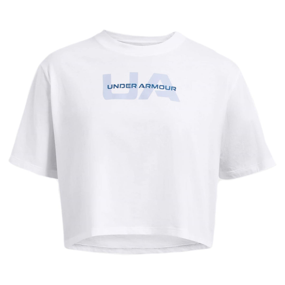 UNDER ARMOR W BOXY CROP BRANDED TEE