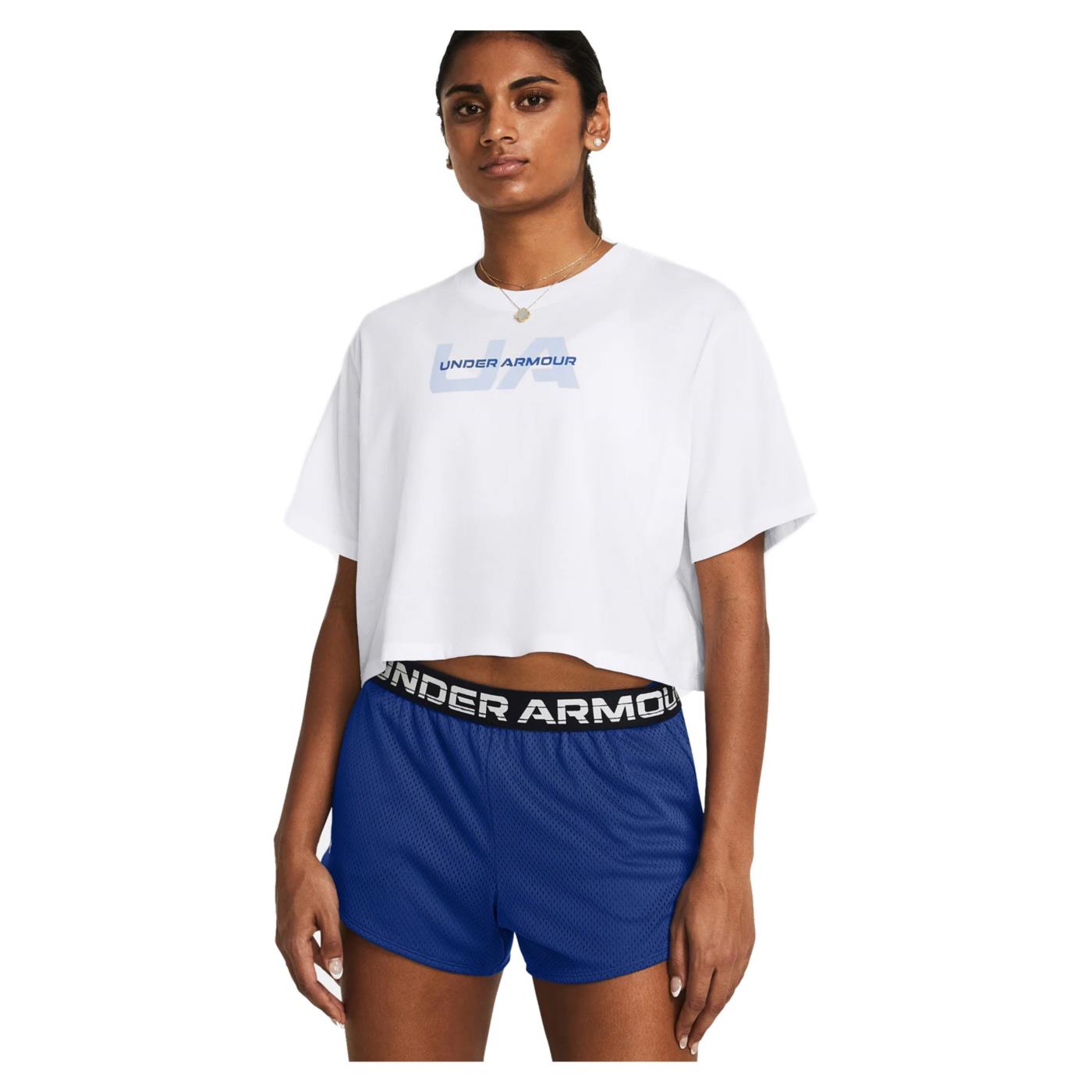 UNDER ARMOUR W BOXY CROP BRANDED TEE