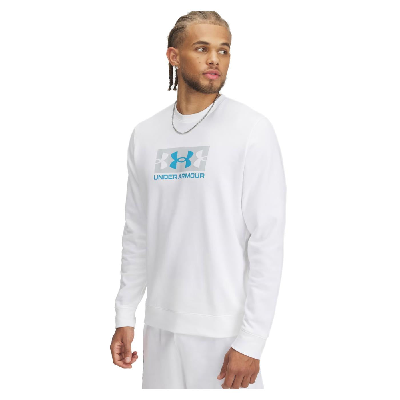 UNDER ARMOR RIVAL TERRY LOGO CREW